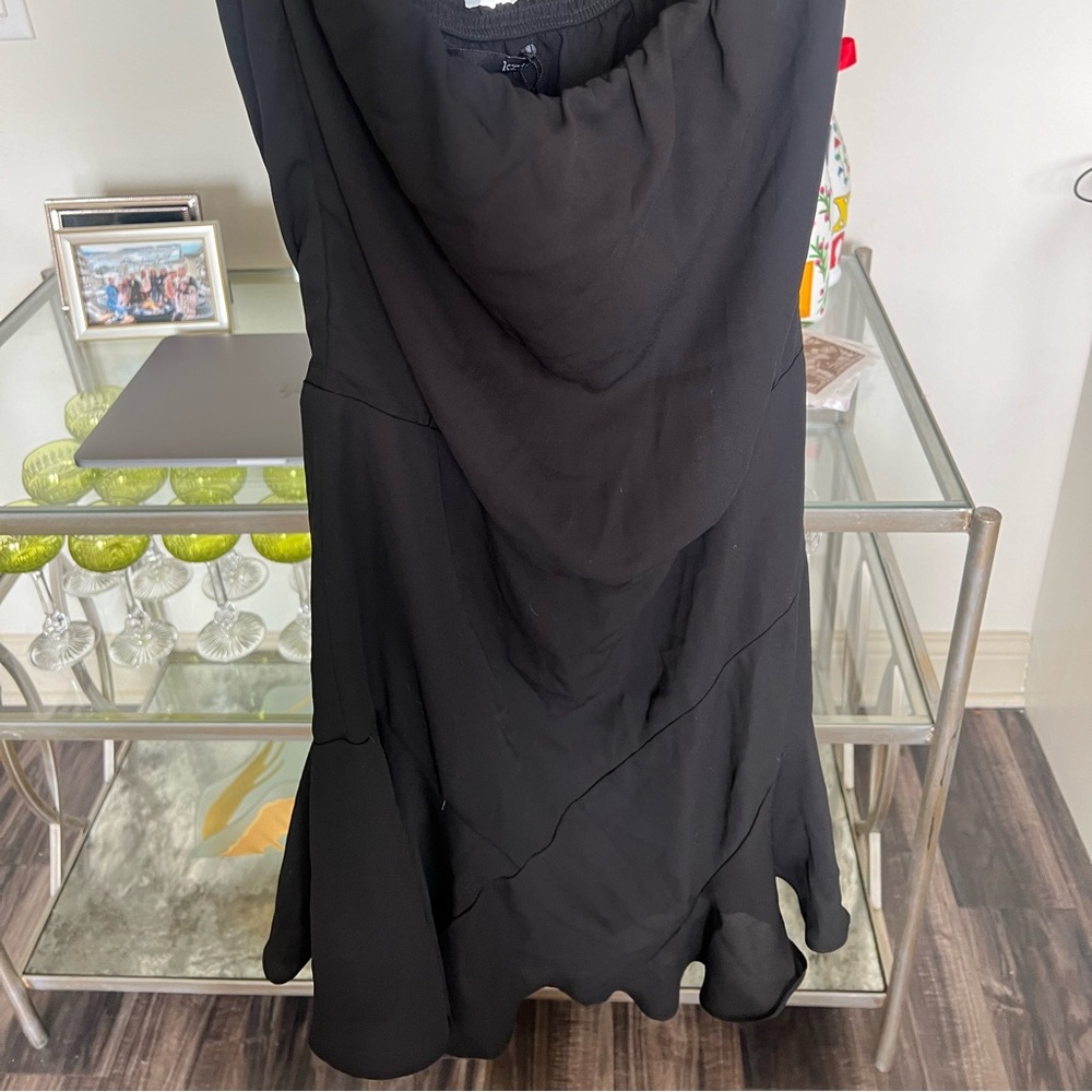 Strapless black dress